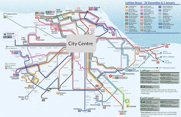 Lothian's 2021 Festive Timetables - Lothian Buses