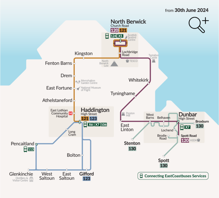 EVE Coaches Network Map from 30 June.